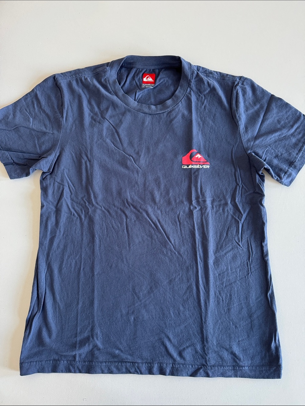 Quiksilver Navy Short-Sleeve Tee with Red Logo
